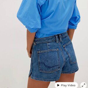 Free People Blue Denim Jean Shorts